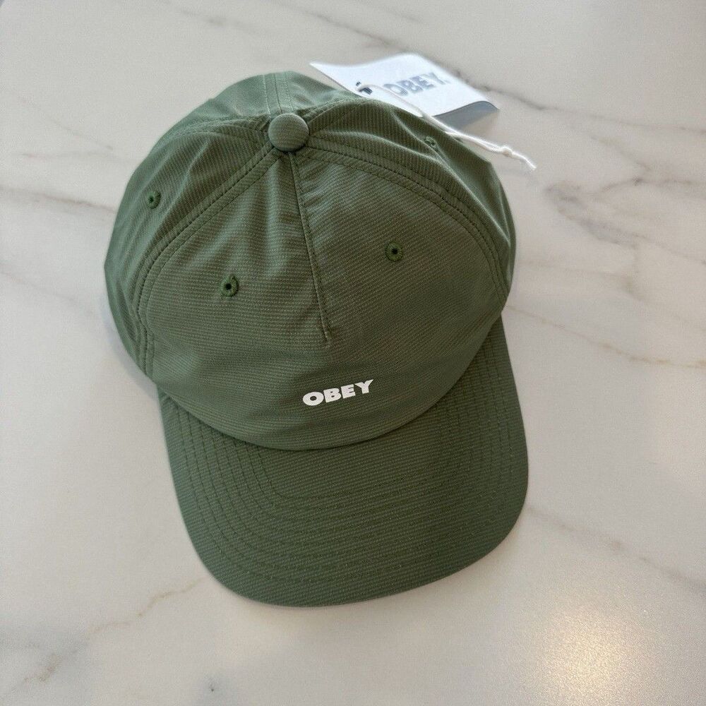 OBEY Wear In Water Strapback Hat Olive Ripstop‎ Adjustable Streetwear Surf NWT